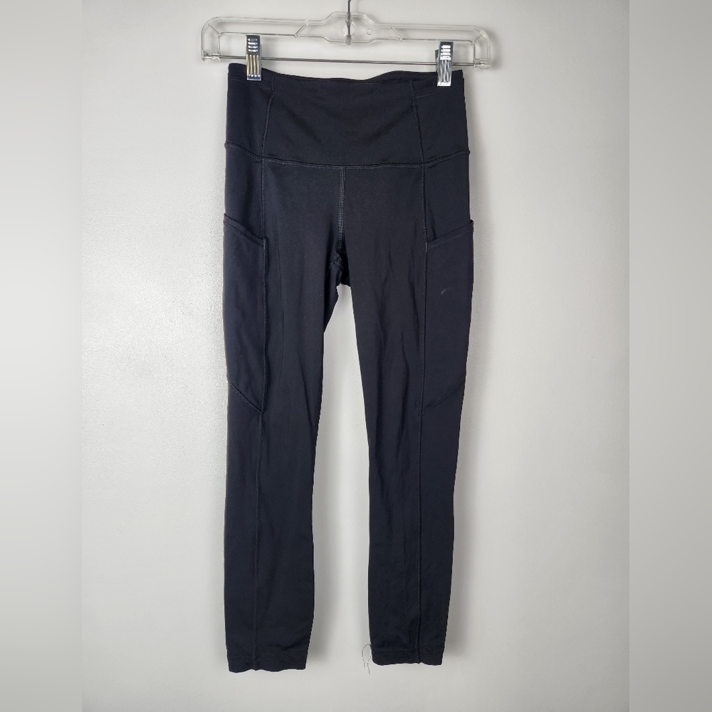Lululemon Fast And Free Leggings Black High Rise Size 4